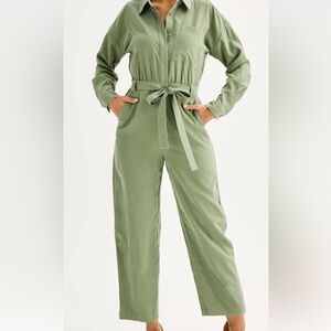 Nine West Olive Green Jumpsuit